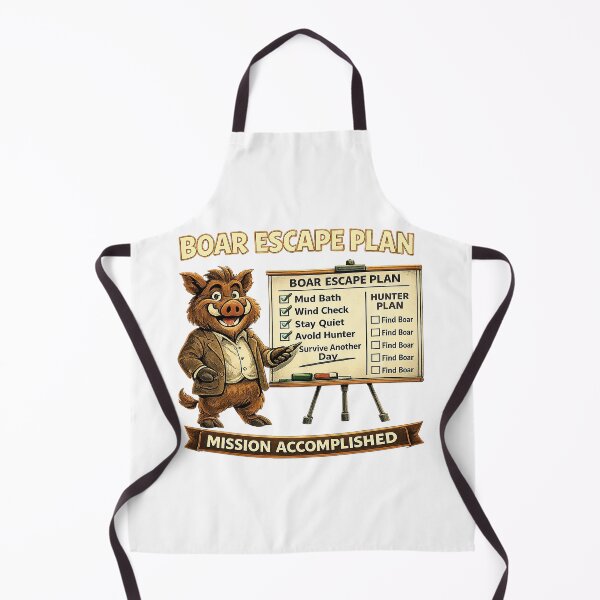 Item preview, Boar Escape Plan - Funny Hunting Design designed and sold by C6S5M.