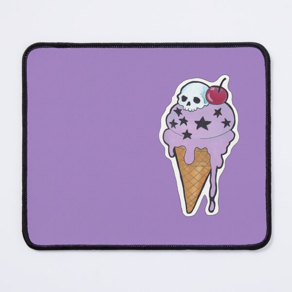Item preview, Pastel Goth Skull Ice Cream Cone — Creepy Cute Kawaii Dessert Art designed and sold by Darkfully-Done.