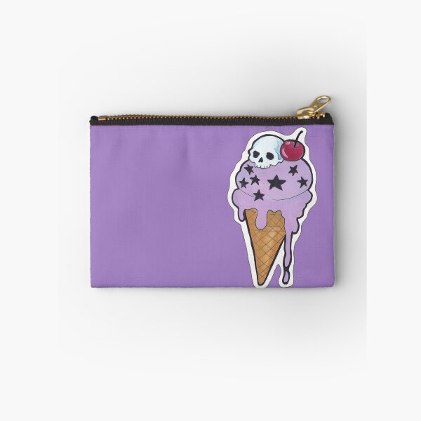 Item preview, Pastel Goth Skull Ice Cream Cone — Creepy Cute Kawaii Dessert Art designed and sold by Darkfully-Done.