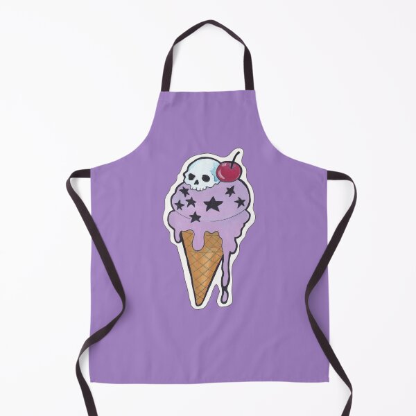 Item preview, Pastel Goth Skull Ice Cream Cone — Creepy Cute Kawaii Dessert Art designed and sold by Darkfully-Done.