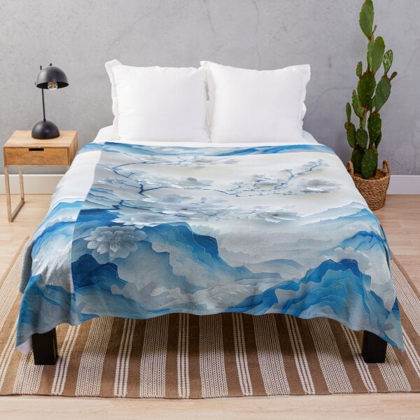 Item preview, 3D Floral Water Drops Blue Waves designed and sold by animenosekaiii.