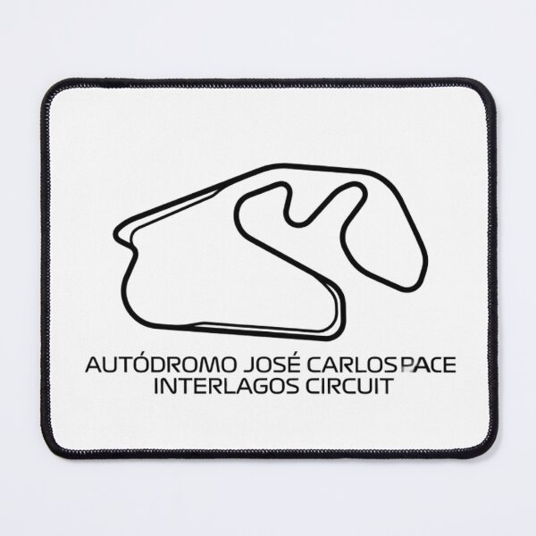 Item preview, Interlagos Circuit Autódromo José Carlos Pace – Minimalist Racing Track Outline Art designed and sold by mentosdesigner.