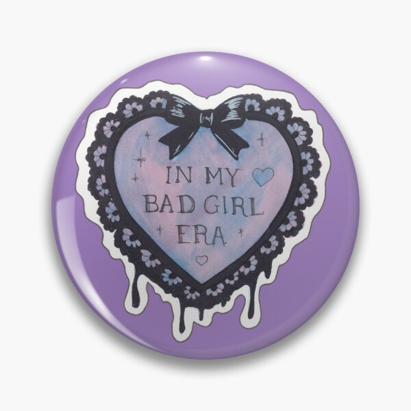 Item preview, In My Bad Girl Era — Pastel Goth Black Lace Heart Quote Creepy Cute Art designed and sold by Darkfully-Done.