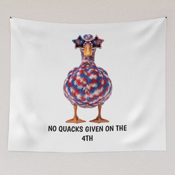 Item preview,  Funny duck, No quacks given on the 4th  designed and sold by DigitalArtsWrld.