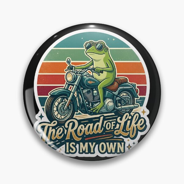 Item preview, The Road Of Life Is My Own Frog Motorcycle Motivational Quote Shirt | Positive Mindset Mental Health Gift For Frog Lovers designed and sold by Basma Designs | Funny Shirts, Stickers & Mugs.