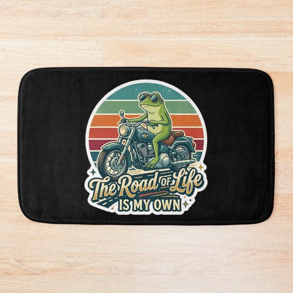 Item preview, The Road Of Life Is My Own Frog Motorcycle Motivational Quote Shirt | Positive Mindset Mental Health Gift For Frog Lovers designed and sold by Basma Designs | Retro, Kawaii Shirts & Stickers.