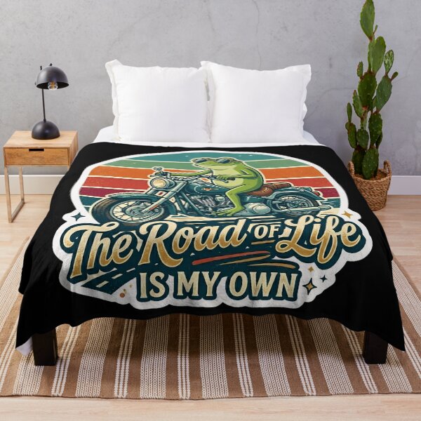 Item preview, The Road Of Life Is My Own Frog Motorcycle Motivational Quote Shirt | Positive Mindset Mental Health Gift For Frog Lovers designed and sold by Basma Designs | Funny Shirts, Stickers & Mugs.
