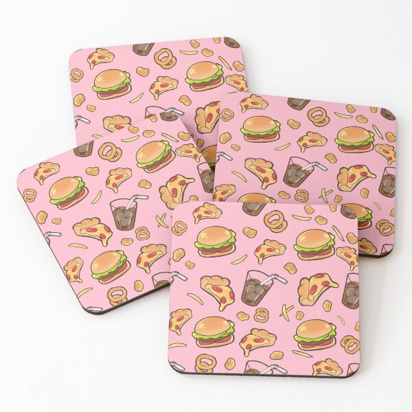 Item preview, Burga 'n' fries in the summer time seamless pattern designed and sold by LemonDrizzleArt.