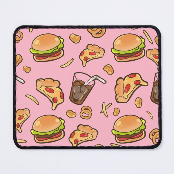 Item preview, Burga 'n' fries in the summer time seamless pattern designed and sold by LemonDrizzleArt.