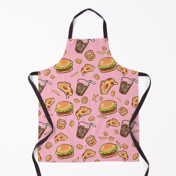 Item preview, Burga 'n' fries in the summer time seamless pattern designed and sold by LemonDrizzleArt.