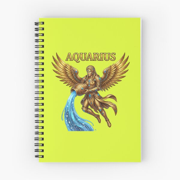 Item preview, Golden Aquarius Zodiac Winged Angel Design designed and sold by Utopian-Magic.