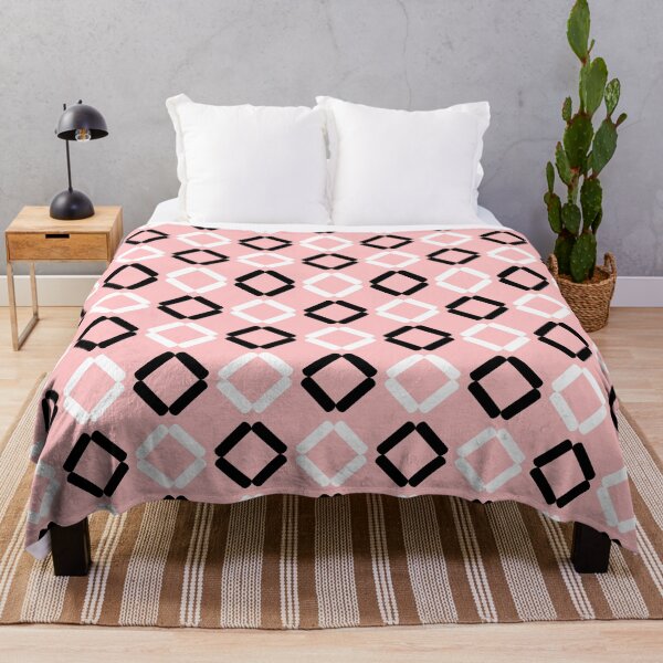 Item preview, Rosy brown, black & white tiles designed and sold by Mint + Midnight.