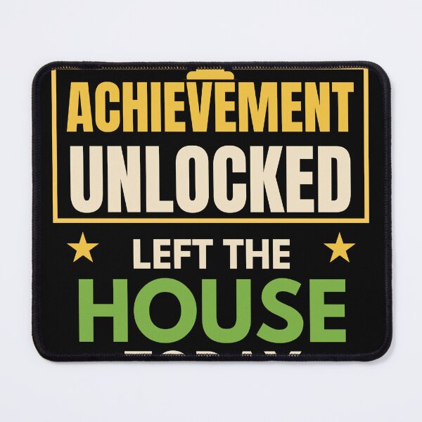 Item preview, Achievement Unlocked Left The House Today Funny Introvert Gamer T-Shirt designed and sold by Uvclick.