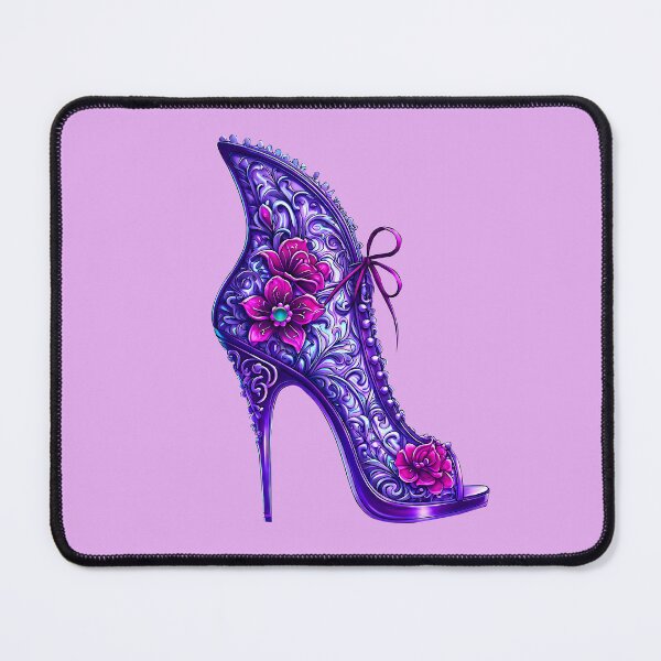 Item preview, Purple Jeweled Fantasy Victorian Boot designed and sold by LaRoach Digital Arts.