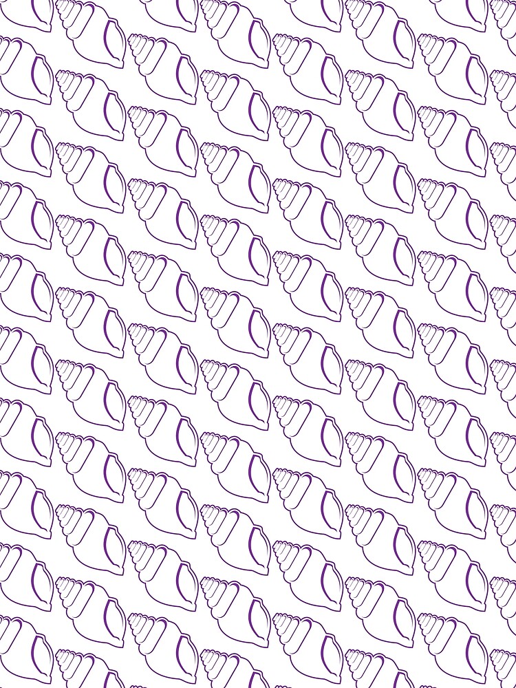 Thumbnail 3 of 3, Scarf, Purple Conch Shell Outline designed and sold by Risa-C.