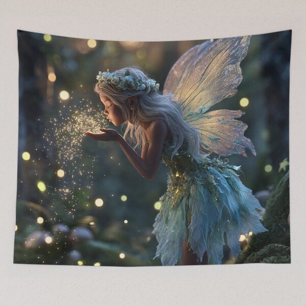 Item preview, Woodland Fairy Blowing Magic Sparkles designed and sold by Storybook Botanica.