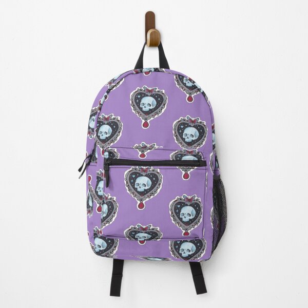 Item preview, Memento Mori Skull Heart — Pastel Goth Butterfly Jewel Creepy Cute Print designed and sold by Darkfully-Done.