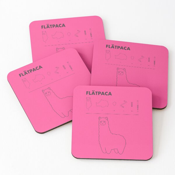 Item preview, Flatpaca flat pack Alpaca - Pink designed and sold by animinimal.