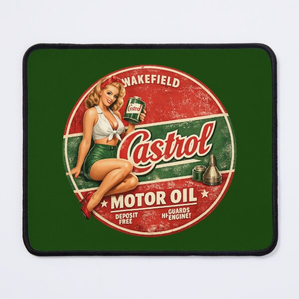 Item preview, Castrol Motor Oil Company - Pin Up Girl Design designed and sold by FutureTraveller.