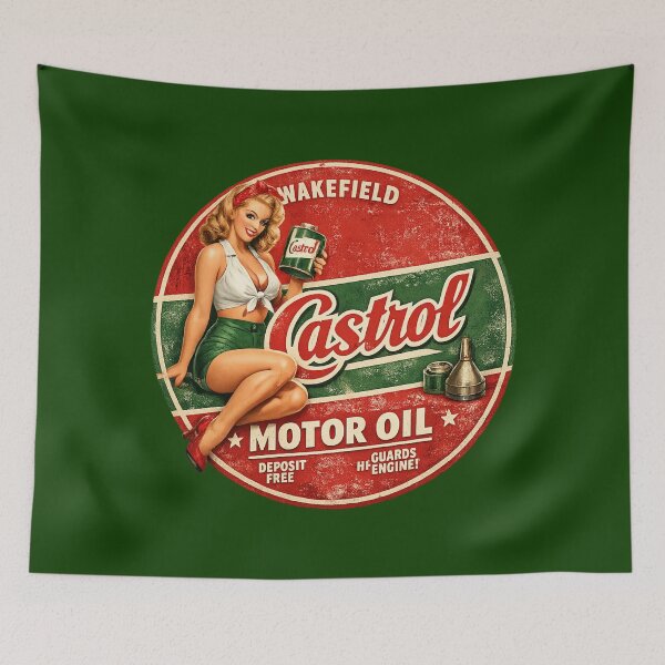 Item preview, Castrol Motor Oil Company - Pin Up Girl Design designed and sold by FutureTraveller.