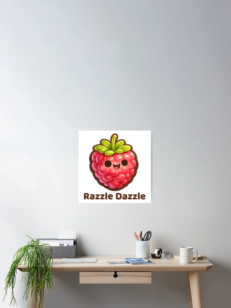 Thumbnail 2 of 3, Poster, Cute Raspberry — Razzle Dazzle designed and sold by Dream Machine.