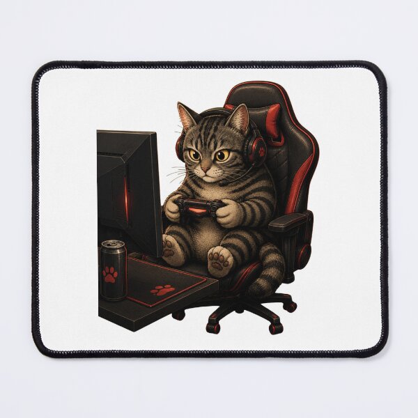 Item preview, Gaming Cat in Gaming Chair designed and sold by MySthore.