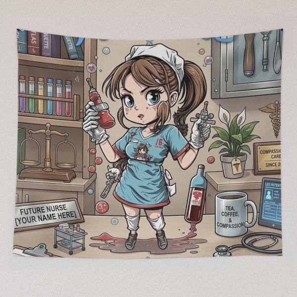 Item preview, Future Nurse: Caring Hearts, Bright Futures T-Shirt designed and sold by Fei Long Design Hub.