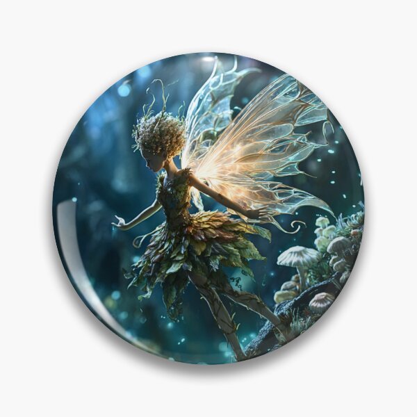 Item preview, Mystical Forest Fairy With Glowing Wings designed and sold by Storybook Botanica.