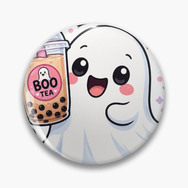 Item preview, Cute Ghost Bubble Tea Time designed and sold by Happy Ghost Studio.
