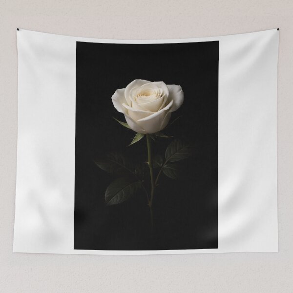 Item preview, Elegant White Rose Flower Minimalist Floral Design designed and sold by bellaever.