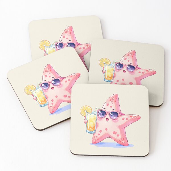 Item preview, Pink Starfish Drink designed and sold by DariaCraft.