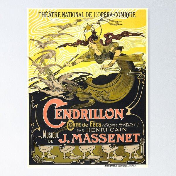 Item preview, Vintage Opera Poster Cendrillon Cinderella designed and sold by BuckaBaby.