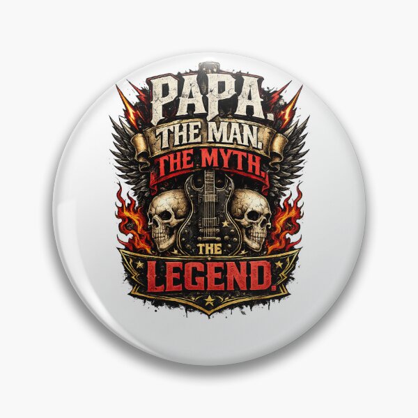 Item preview, Papa The Legend Rock Metal Guitar Design designed and sold by LeCoinDeFredPro.
