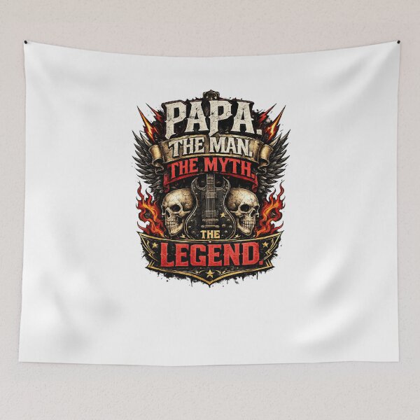 Item preview, Papa The Legend Rock Metal Guitar Design designed and sold by LeCoinDeFredPro.