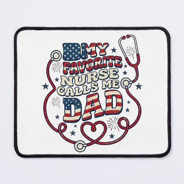 Item preview, My Favorite Nurse Calls Me Dad Shirt | Proud Dad Nurse Father's Day Gift, Patriotic USA Nursing Dad Design Classic T-Shirt  designed and sold by podlook.