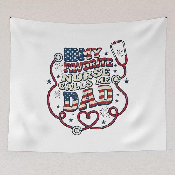 Item preview, My Favorite Nurse Calls Me Dad Shirt | Proud Dad Nurse Father's Day Gift, Patriotic USA Nursing Dad Design Classic T-Shirt  designed and sold by podlook.