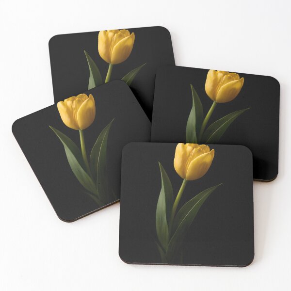 Aperçu de l'œuvre Tulipe jaune élégante, minimaliste et botanique créée et vendue par bellaever.