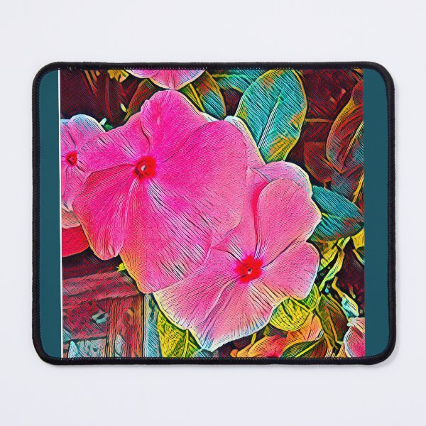 Item preview, Watercolor Rainbow Impressionist Pink Periwinkle Flower Art designed and sold by BalkanBloom.