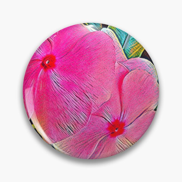 Item preview, Watercolor Rainbow Impressionist Pink Periwinkle Flower Art designed and sold by BalkanBloom.