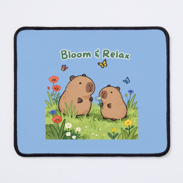 Item preview, Bloom & Relax - Cute Capybara Garden Illustration designed and sold by BCapybara.