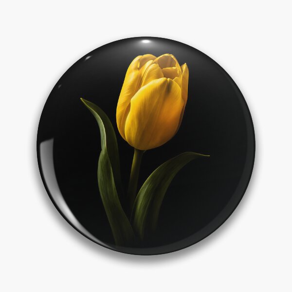 Item preview, Elegant Yellow Tulip Flower Dark Background designed and sold by bellaever.