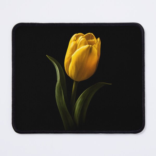 Item preview, Elegant Yellow Tulip Flower Dark Background designed and sold by bellaever.