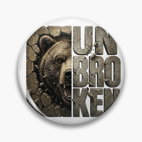 Item preview, UNBROKEN Bear Stone Typography Wildlife designed and sold by Presshue.