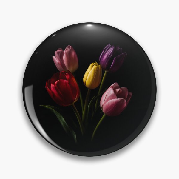 Item preview, Vibrant Tulips Dark Floral Aesthetic Bloom designed and sold by bellaever.