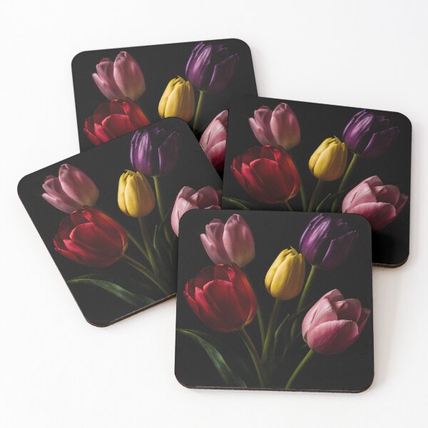 Item preview, Vibrant Tulips Dark Floral Aesthetic Bloom designed and sold by bellaever.