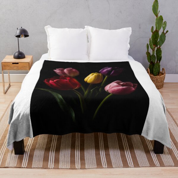 Item preview, Vibrant Tulips Dark Floral Aesthetic Bloom designed and sold by bellaever.