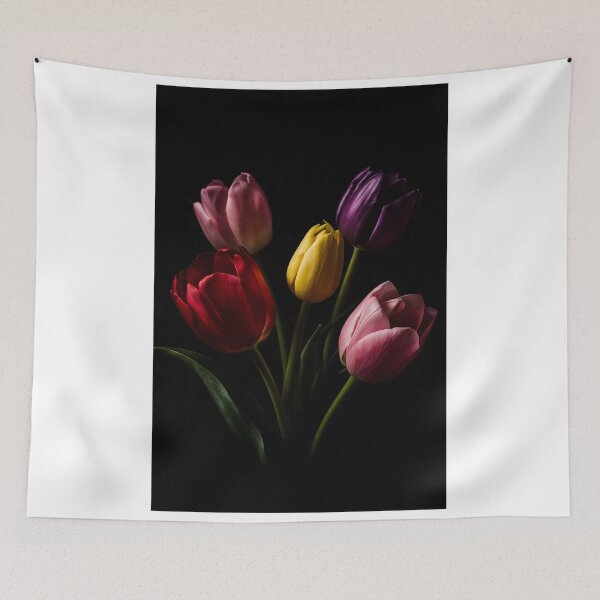 Item preview, Vibrant Tulips Dark Floral Aesthetic Bloom designed and sold by bellaever.