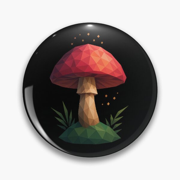 Item preview, Geometric Mushroom Low-Poly Art | Modern Faceted Nature Design designed and sold by pawmad.