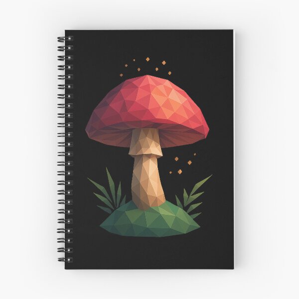 Item preview, Geometric Mushroom Low-Poly Art | Modern Faceted Nature Design designed and sold by pawmad.