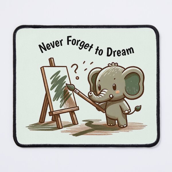 Item preview, Cute Artist Elephant Painting Canvas – Kawaii Animal Art Lover Design designed and sold by Sachie's Studio.